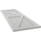Ekena Millwork True Fit PVC Two Equal Panel Farmhouse Fixed Mount Shutters w/Z-Bar, Hailstorm Gray, 15W x 28H, PR TFP102FH15X028ST - alternate 7